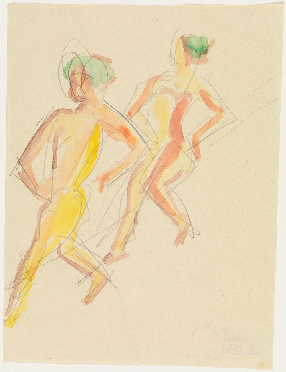 Dois dançarinos de Ernst Ludwig Kirchner