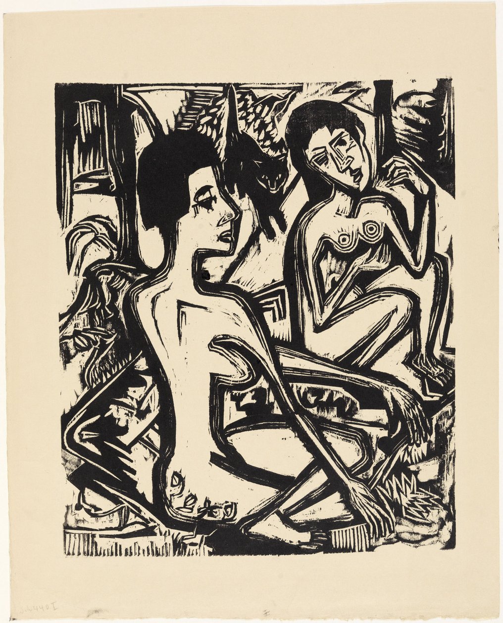 Duas mulheres nuas na floresta de Ernst Ludwig Kirchner