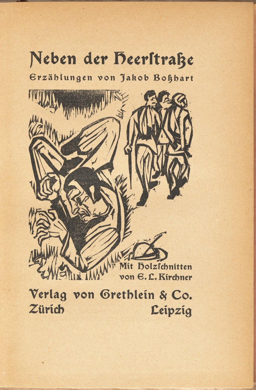 Jakob Bosshart: Neben der Heerstrasse (Jakob Bosshart: Perto da Main Street) de Ernst Ludwig Kirchner and Jacob Bosshart