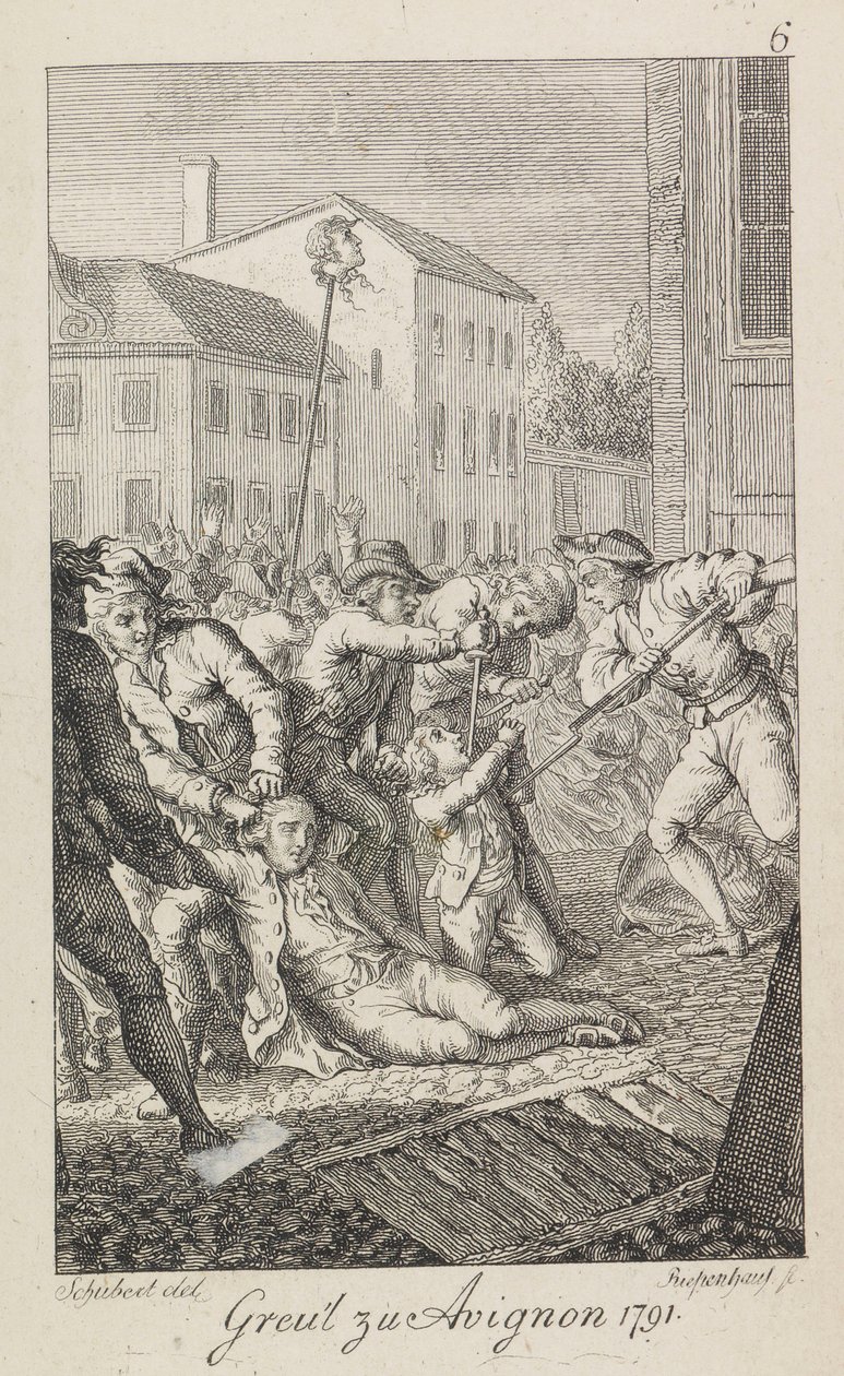 Os massacres de La Glacière em 16-17 de outubro de 1791, 1793-1799. de Ernst Ludwig Riepenhausen