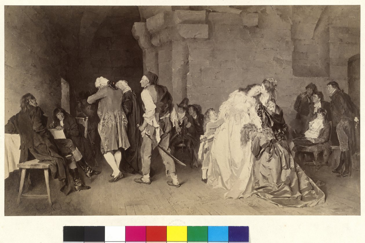 Despedida de Maria Antonieta por Lewis XVI e sua libertação da prisão de Ernst Meisel