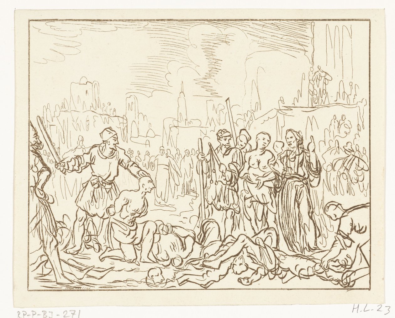 Felicitas é decapitada com os seus sete filhos de Ernst Willem Jan Bagelaar