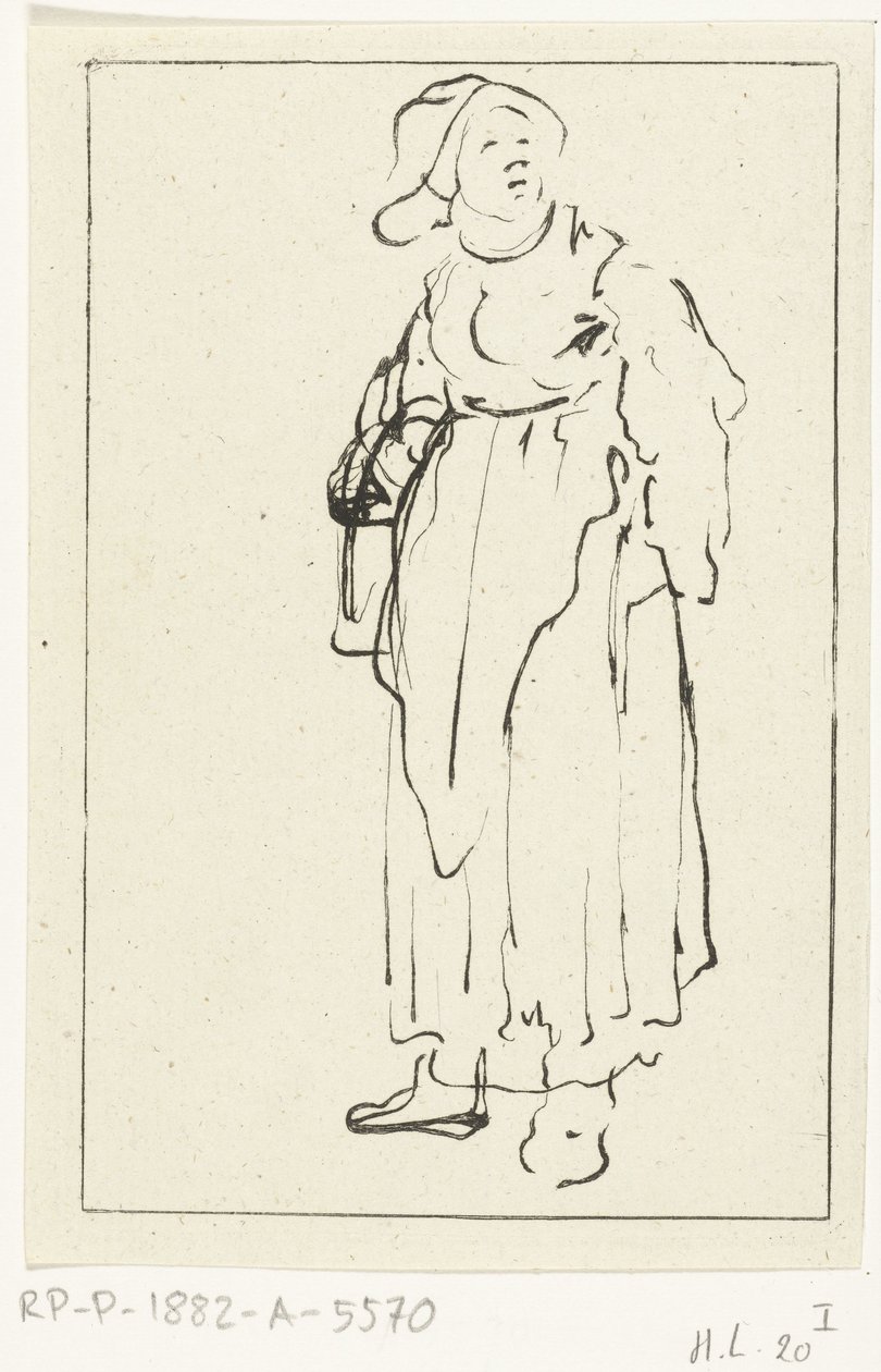 esposa de fazendeiro em pé de Ernst Willem Jan Bagelaar