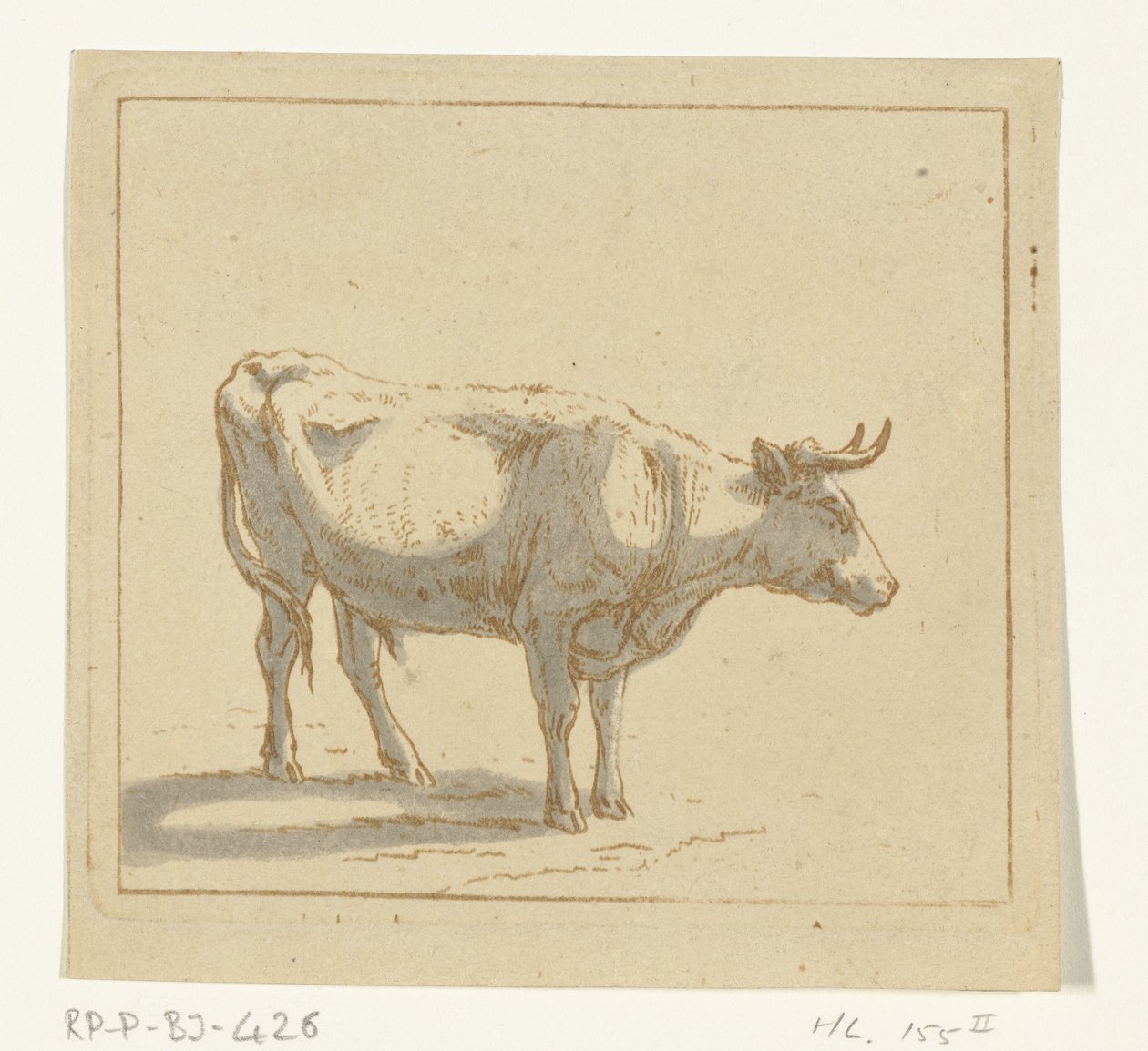 Touro em pé, virado para a direita de Ernst Willem Jan Bagelaar
