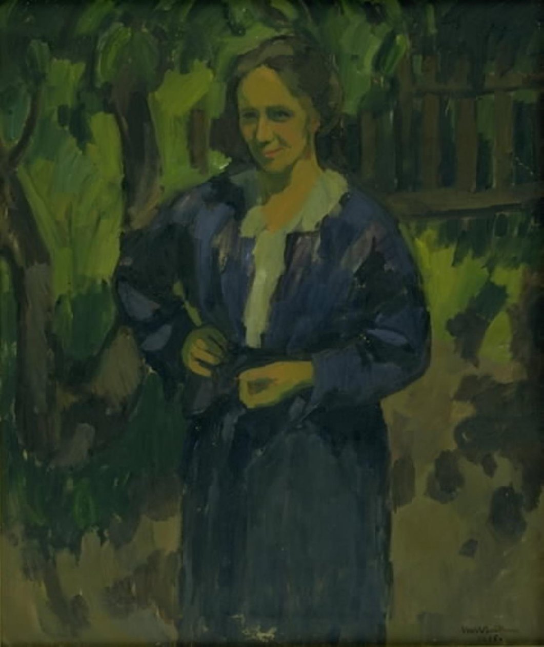 Uma dama em um jardim. Anna Thorup de Ernst Zeuthen