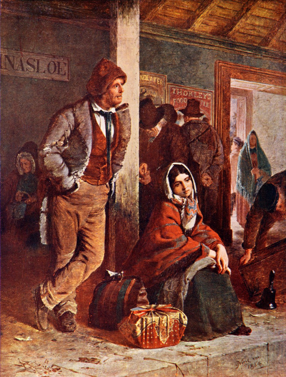 Os emigrantes - da pintura de Erskine Nicol de Erskine Nicol