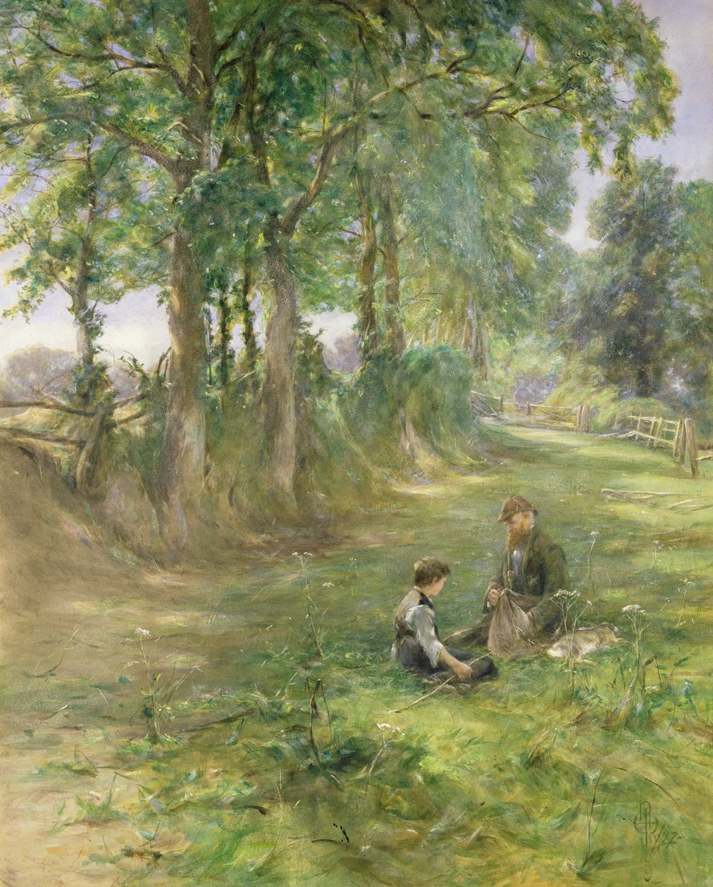 The Gamekeepers Rest, 1897 (wc) de Erskine E. Nicol