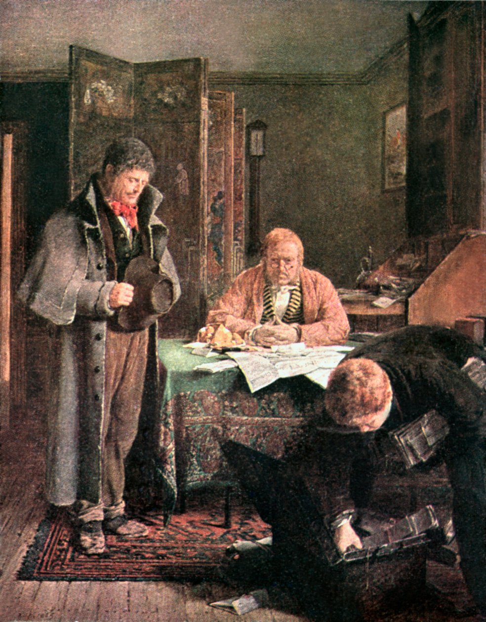O contrato de arrendamento recusado (litografia a cores) de Erskine Nicol