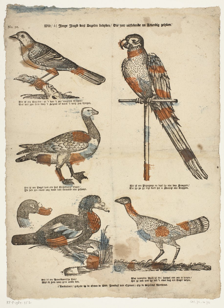 Quer /ô! jovem juventude birdwatching / Aqueles muito excelentes depois de animado semelhante (título no objeto) de Erven de Weduwe Jacobus van Egmont