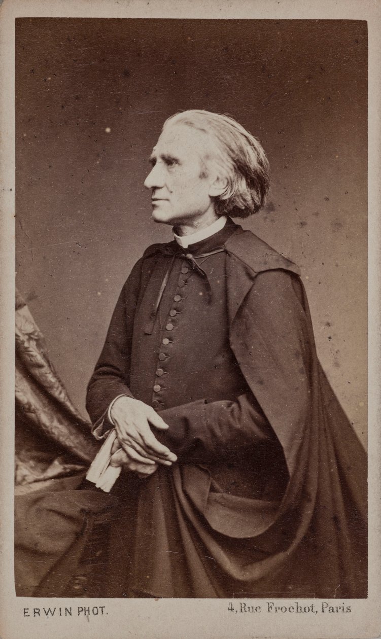 Retrato do compositor Franz Liszt 1811-1886. de Erwin Hanfstaengl
