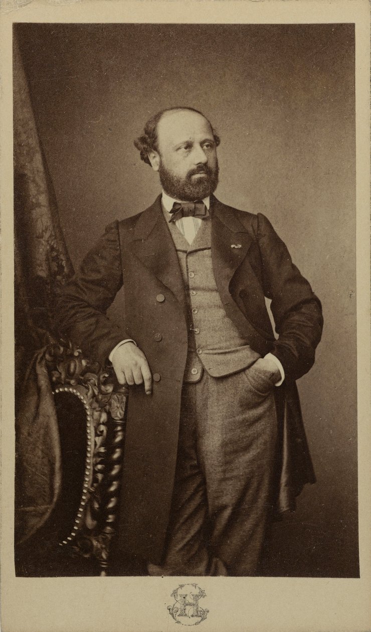 Retrato do compositor François Bazin 1816-1878, ca 1760. de Erwin Hanfstaengl