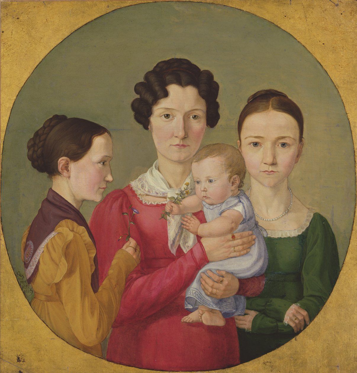 As Irmãs Malvinas (1811-85), Hermine (1801-52), Adelheid (1824-82) e Ida Speckter (1809-94), 1825 de Erwin Speckter