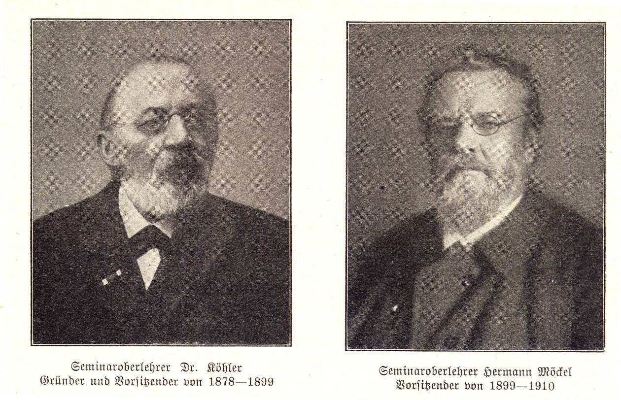 Os primeiros presidentes da Erzgebirgsverein Köhler e Möckel de Erzgebirgsverein