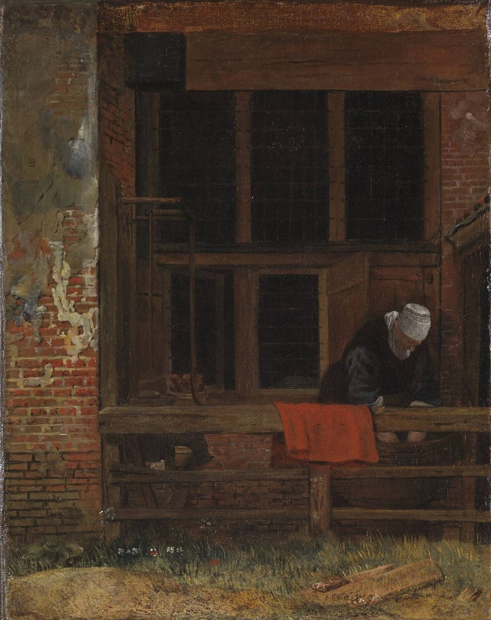 Um pátio, c. 1660 de Esaias Boursse
