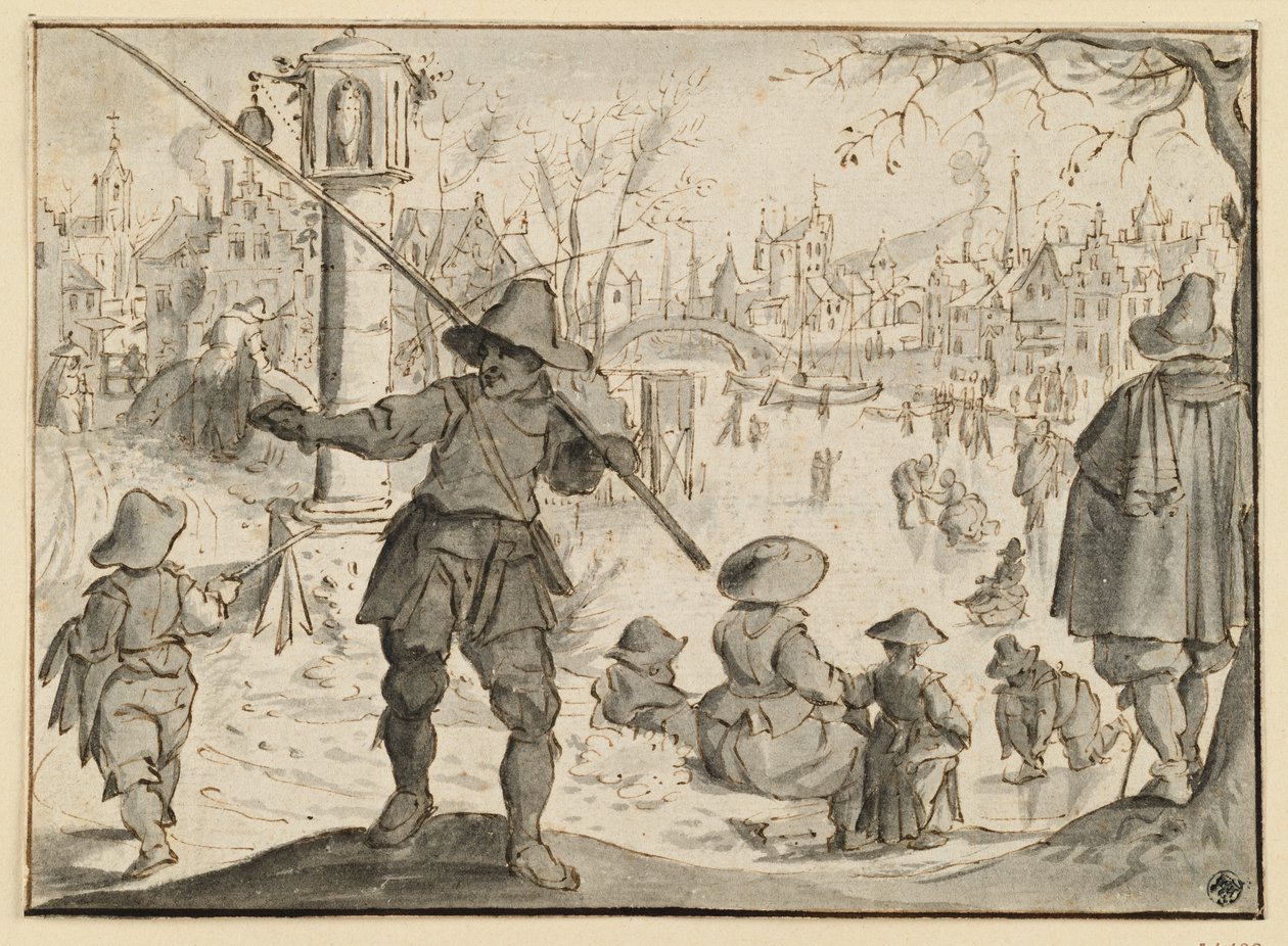 O Inverno (os meses de dezembro e janeiro), de uma série de seis episódios sobre os doze meses de Esaias van de Velde