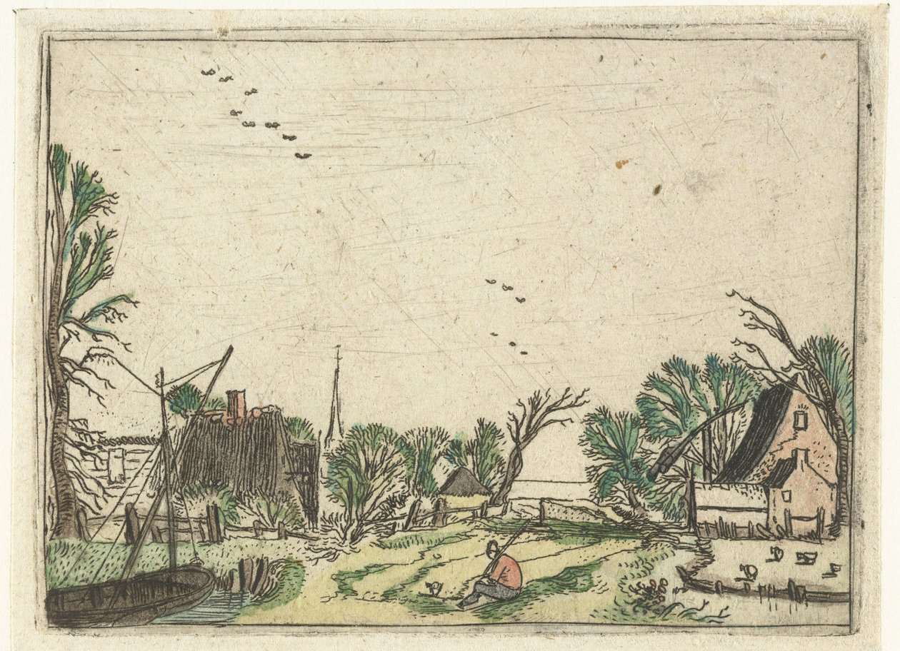 Vila Pequenas paisagens (título da série) de Esaias van de Velde