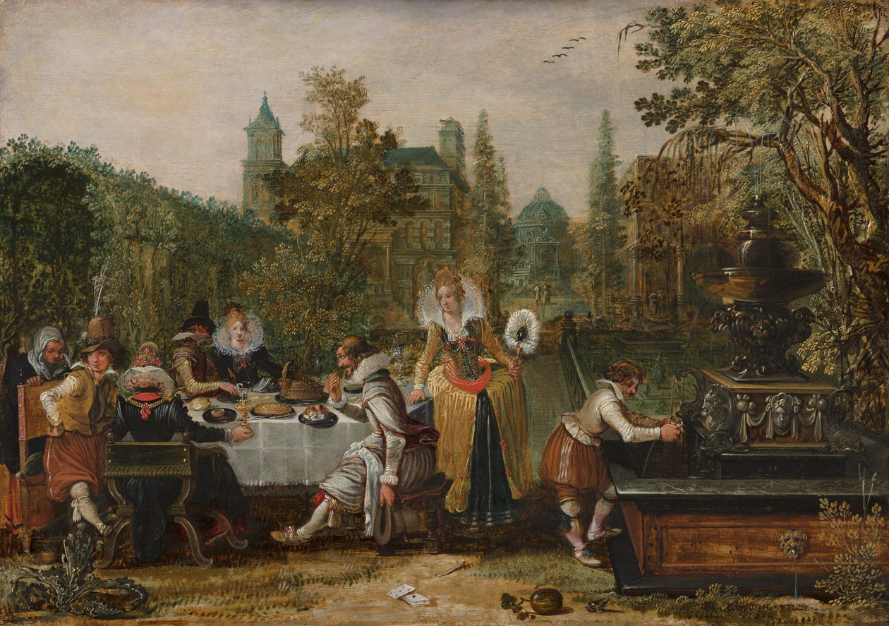 Merry Company em um parque, 1614 de Esaias van de Velde