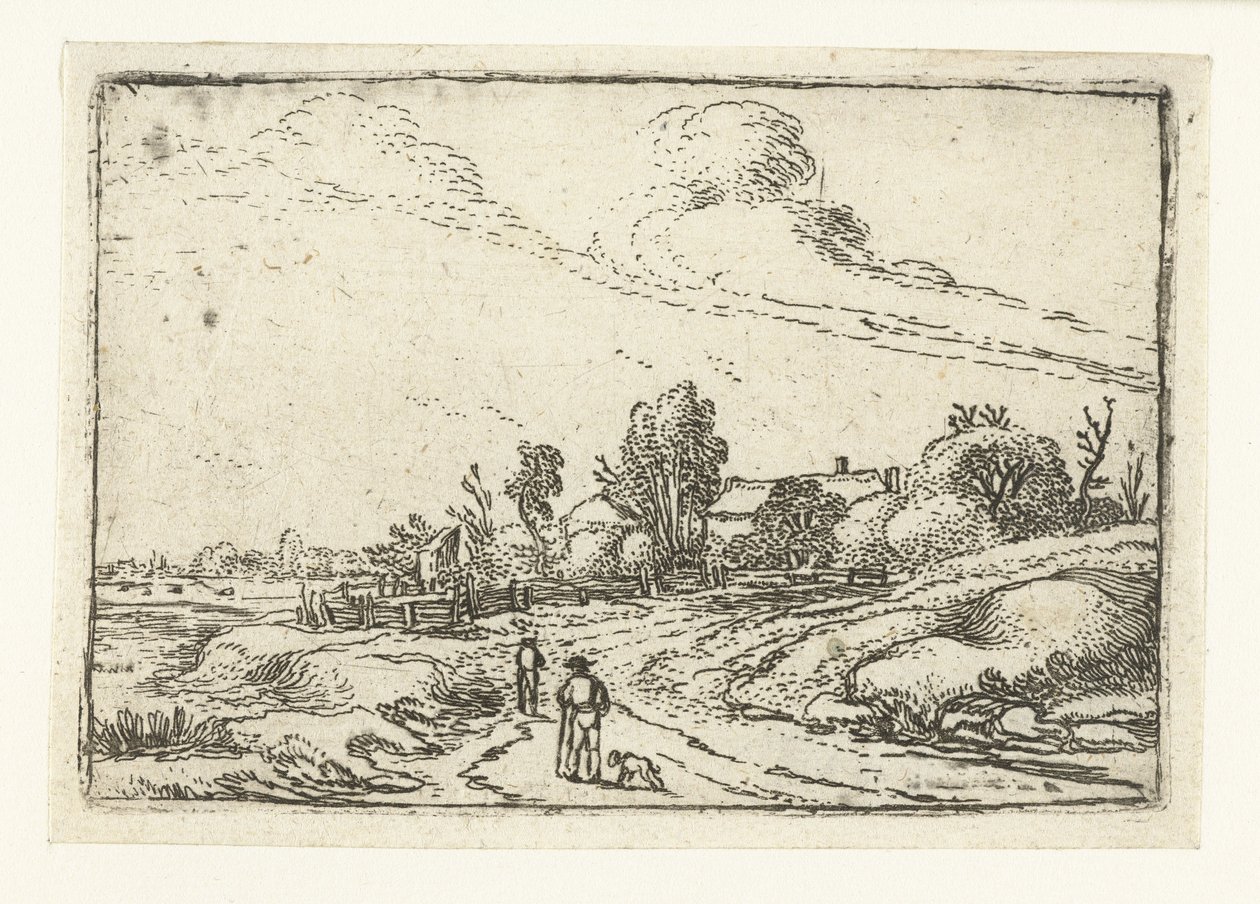 Caminho ao longo de uma quinta
Pequenas paisagens (título da série) de Esaias van de Velde