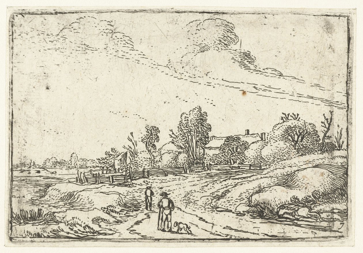 Caminho ao longo de uma quinta
Pequenas paisagens (título da série) de Esaias van de Velde