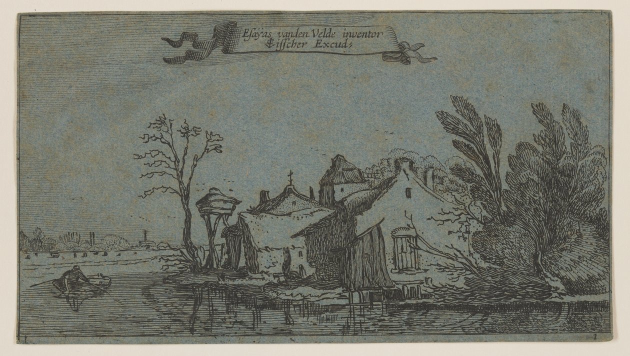 Quinta à direita de um rio de Esaias van den Velde I