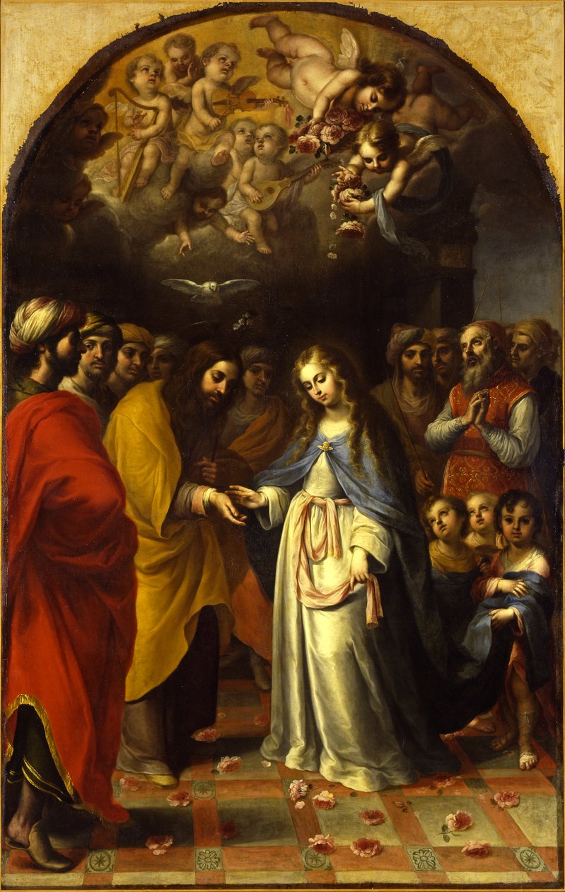 O casamento da virgem, c.1693 de Esteban Márquez de Velasco