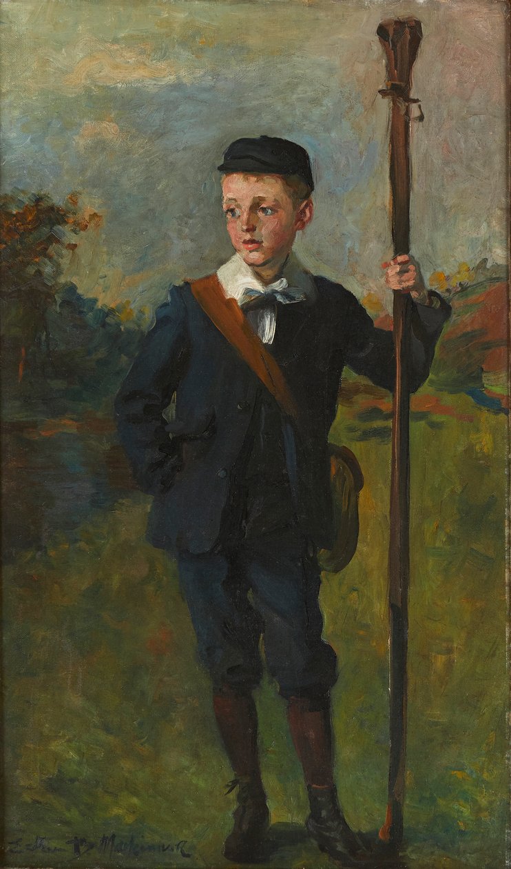 O Jovem Pescador (óleo sobre tela) de Esther Blaikie MacKinnon