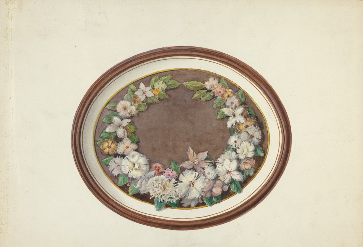 Moldura Oval de Coroa de Penas de Esther Hansen and Edith Towner