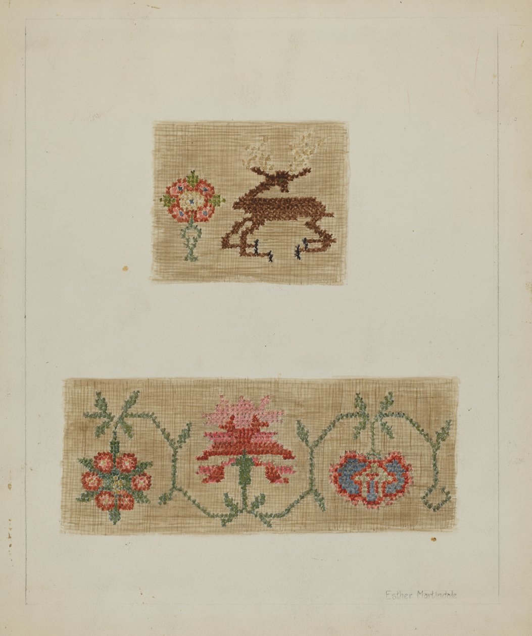 Amostrador de Esther Martindale