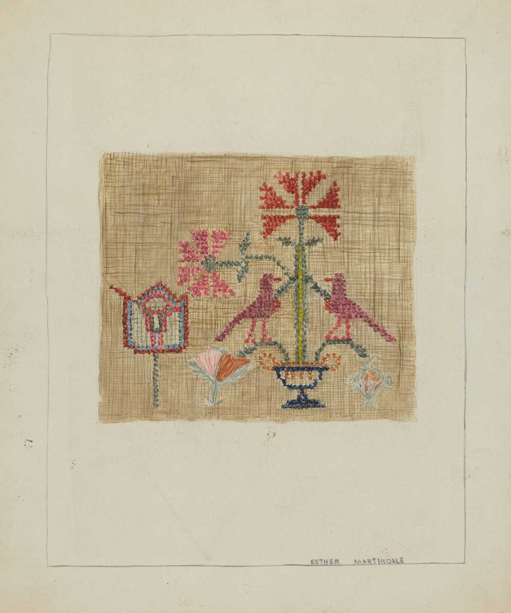 Amostrador de Esther Martindale