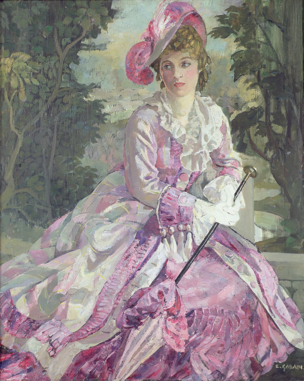 Adelaide Stanley como Kate (óleo sobre tela) de Ethel Gabain