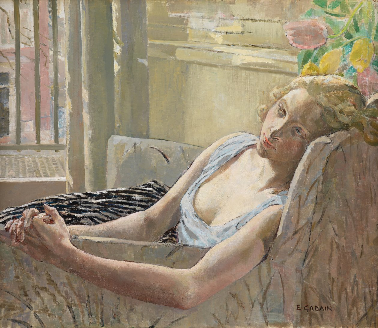 Lassitude (Óleo sobre tela) de Ethel Gabain