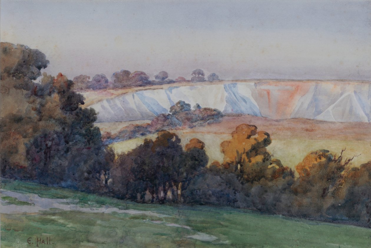 Pedreira Coulsdon de Farthing Downs (wc no papel) de Ethel Hall