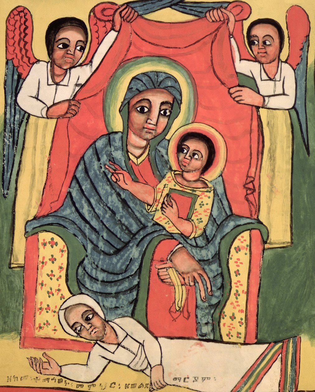 W.930 fol.46v Madonna e criança de Ethiopian School
