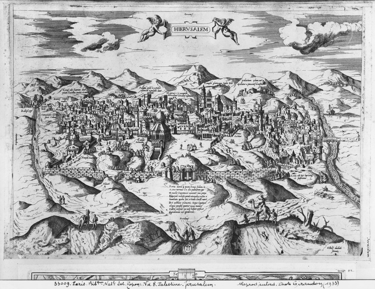 Vista de Jerusalém, 1570 de Etienne Duperac