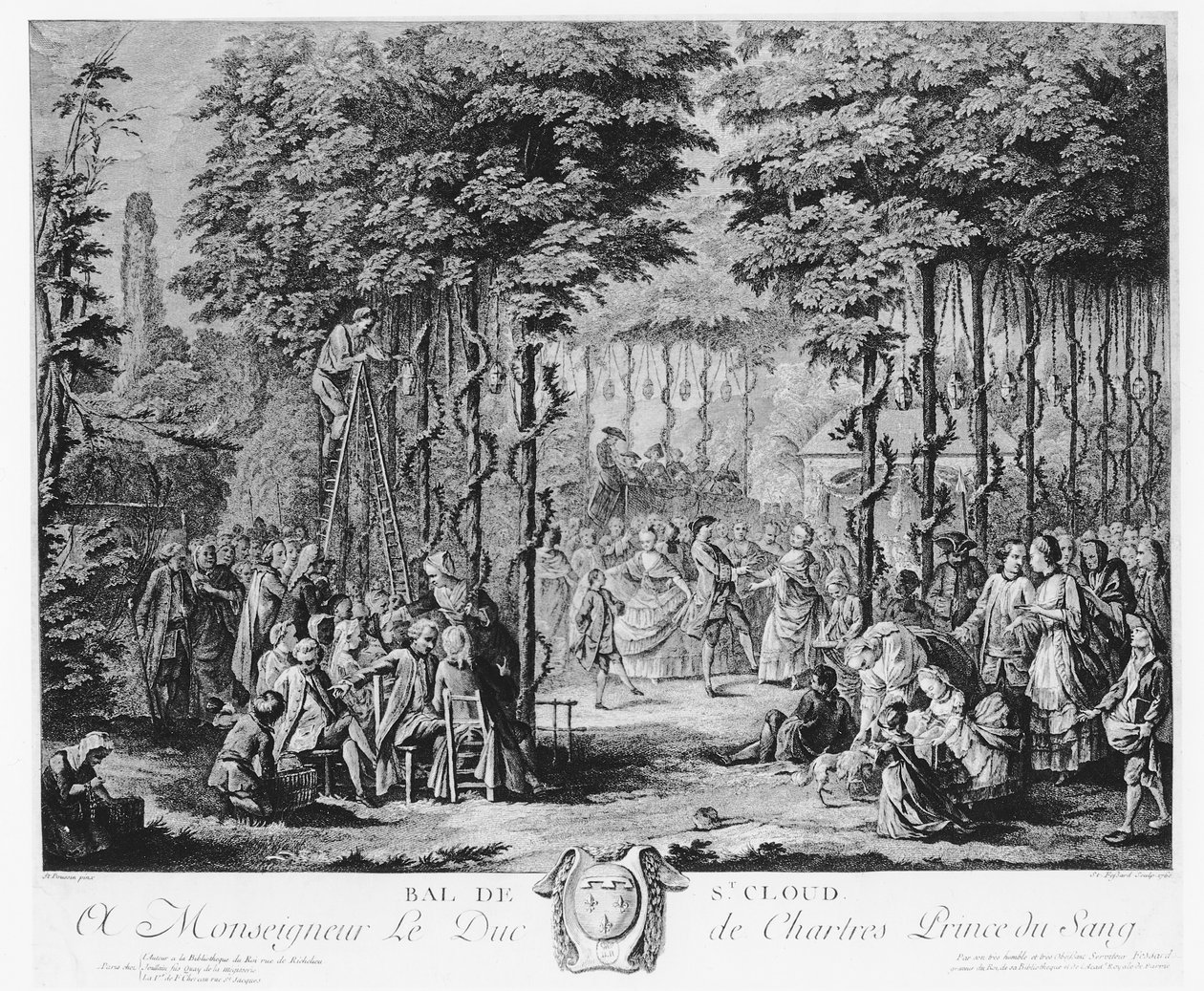 Bola no Parc de Saint-Cloud, 1760 de Etienne Fessard