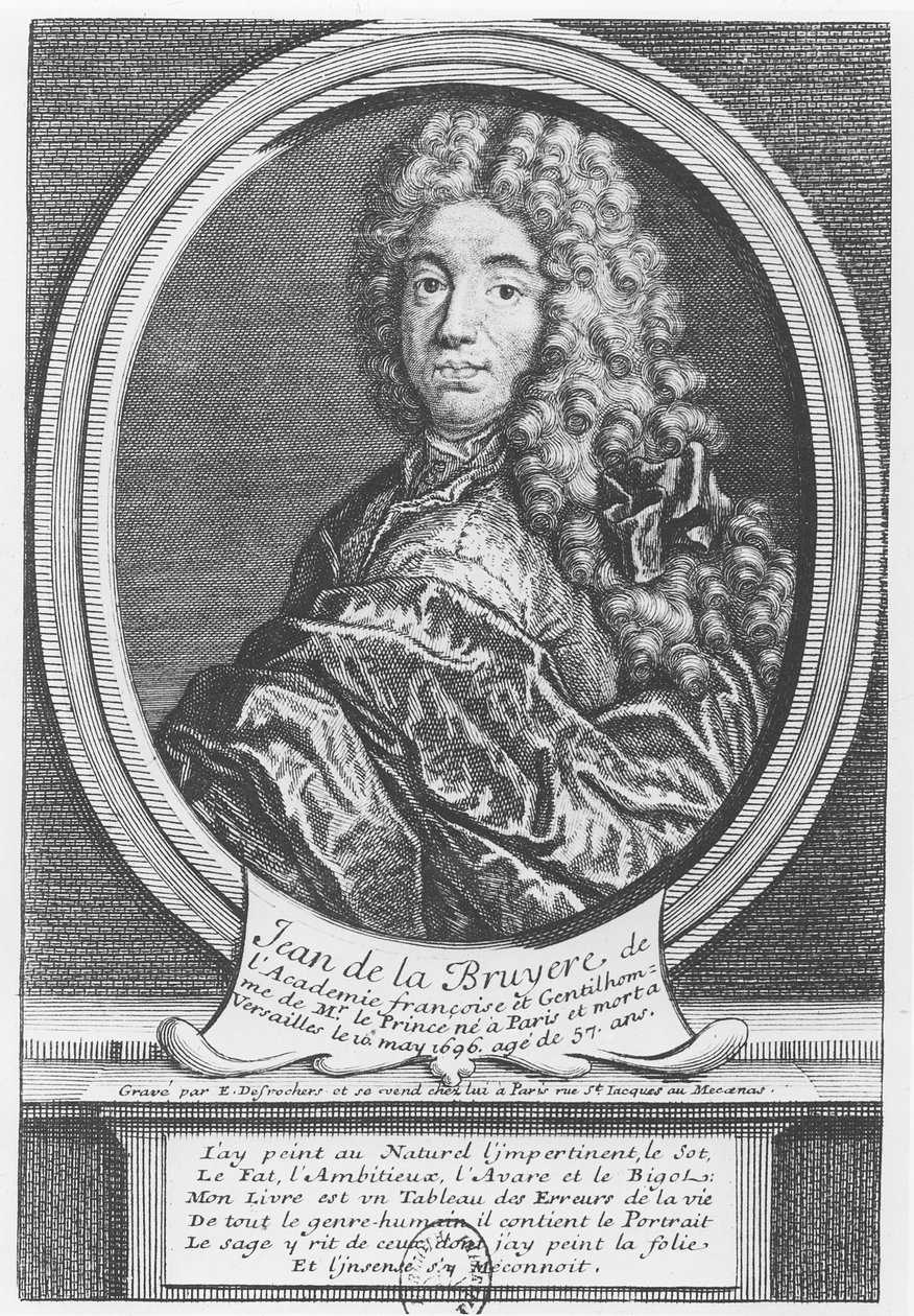 Retrato de Jean de La Bruyère de Etienne Jehandier Desrochers