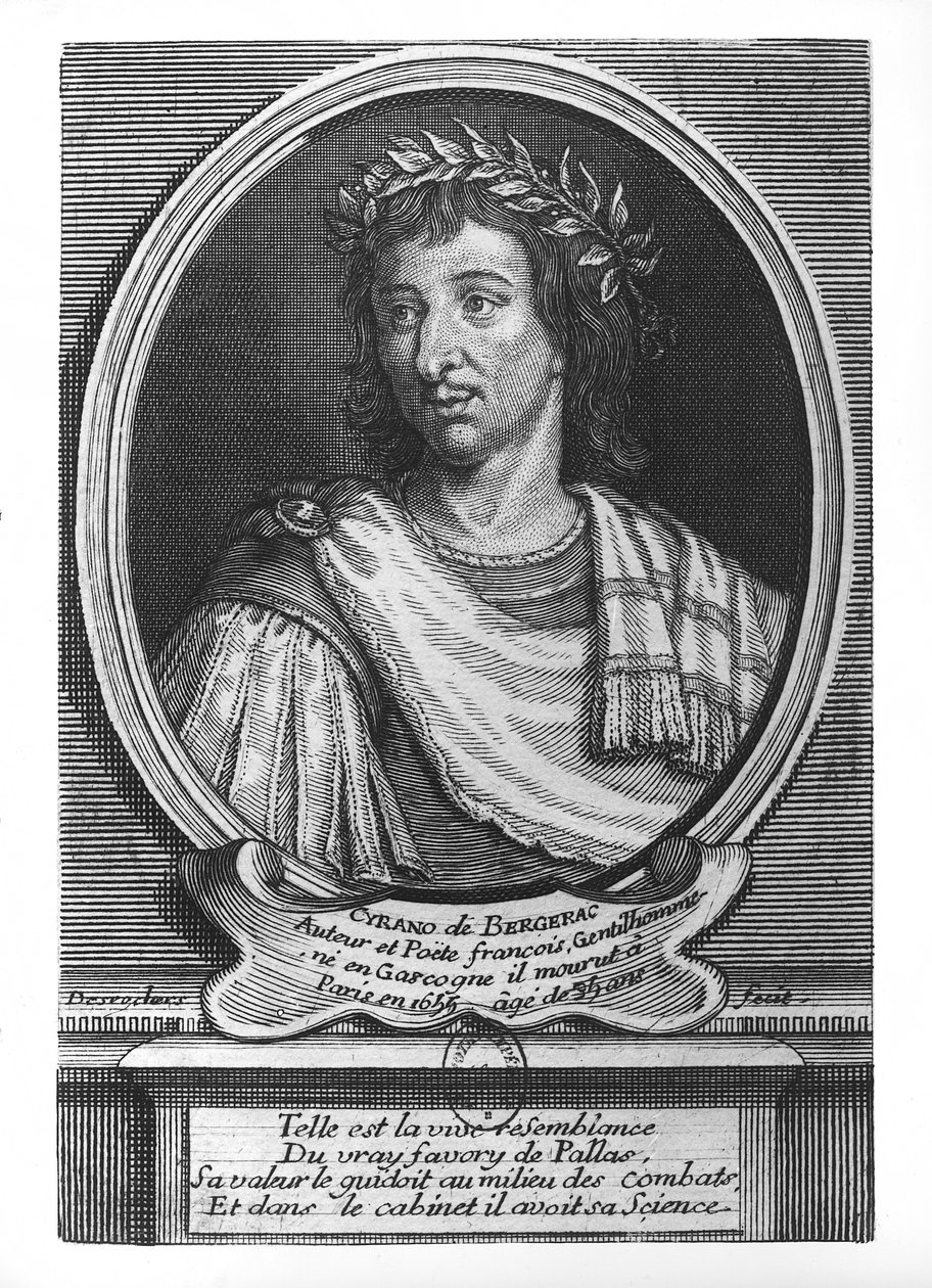 Retrato de Savinian Cyrano de Bergerac de Etienne Jehandier Desrochers