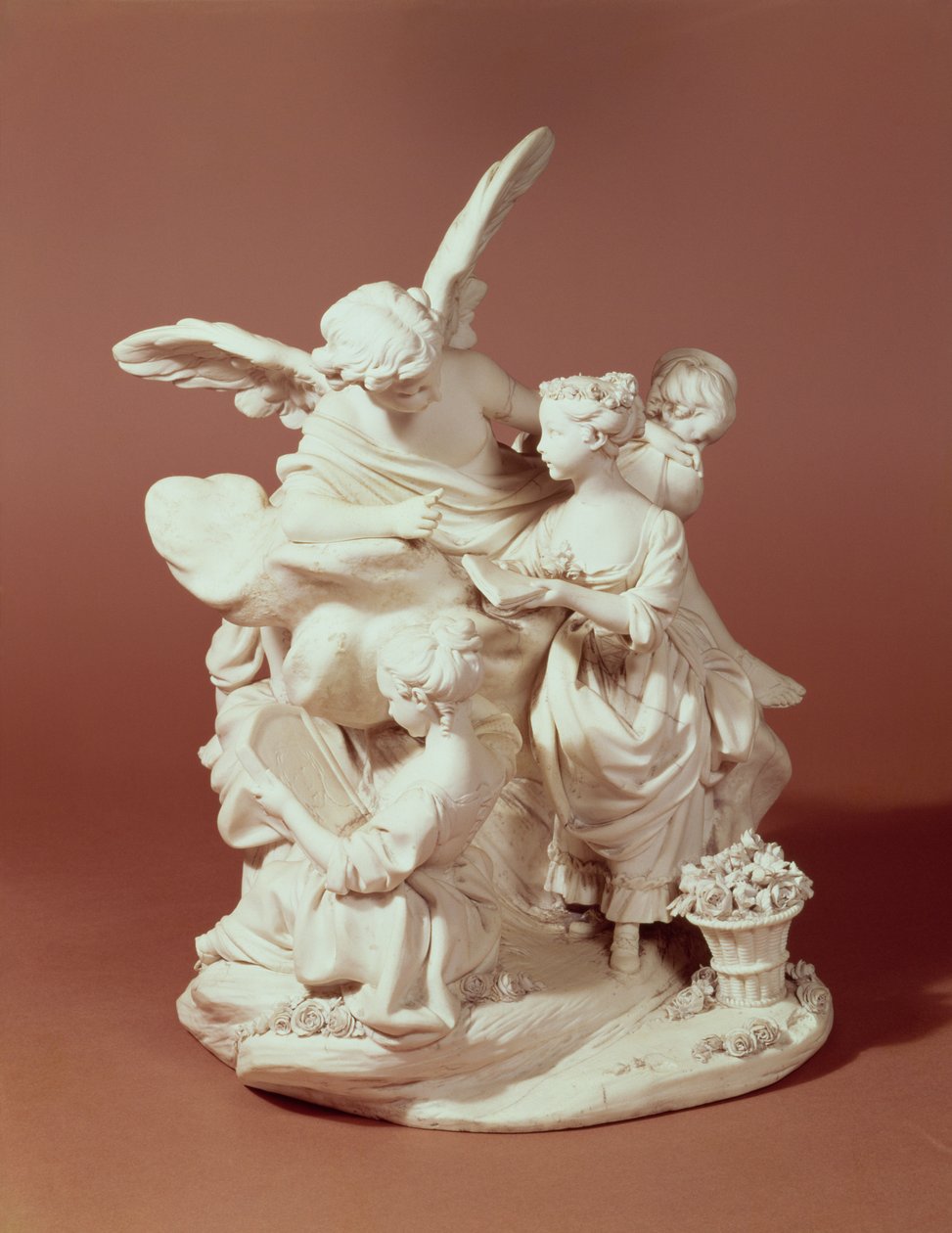 A Educação do Amor, grupo Sevres, depois de Boucher, 1763 (porcelana) de Etienne Maurice Falconet