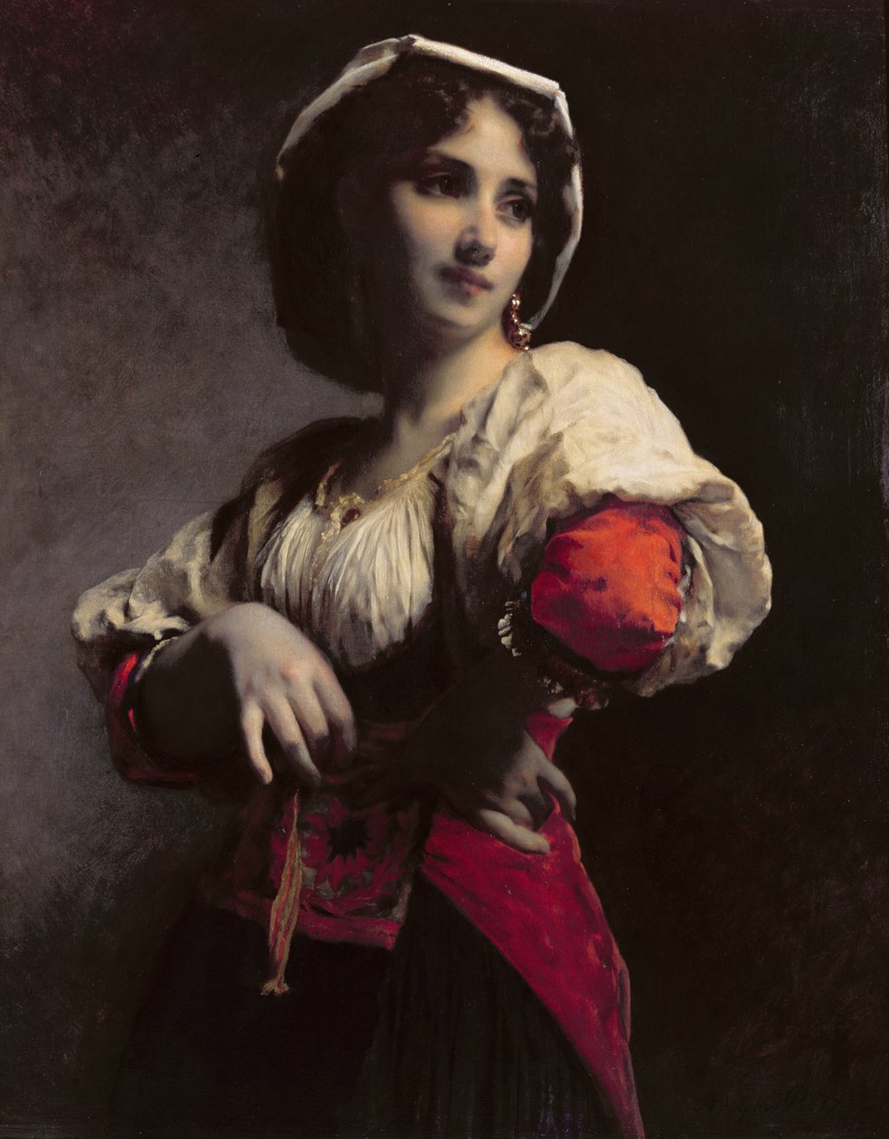 Uma beleza italiana, 1872 de Etienne Adolphe Piot