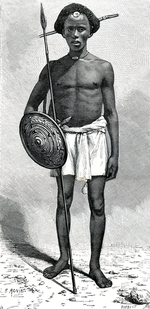 Guerreiro somali do clã Ouadan de Etienne Antoine Eugene Ronjat