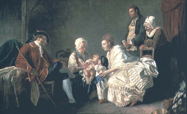 Amor fraterno (óleo) de Etienne Aubry