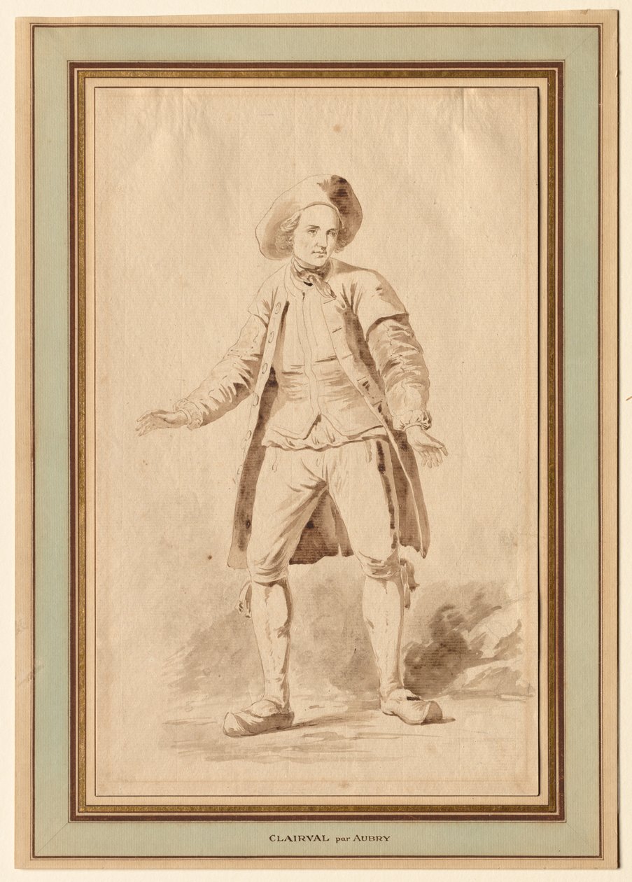 O ator Clairval, século XVIII. de Etienne Aubry