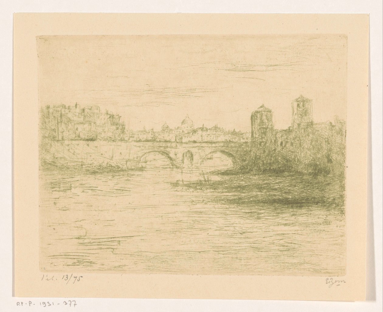 Tibre, Roma de Etienne Bosch (signed by artist)