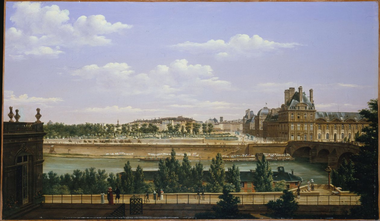 O Jardim e o Palácio das Tulherias, vistos do Quai d