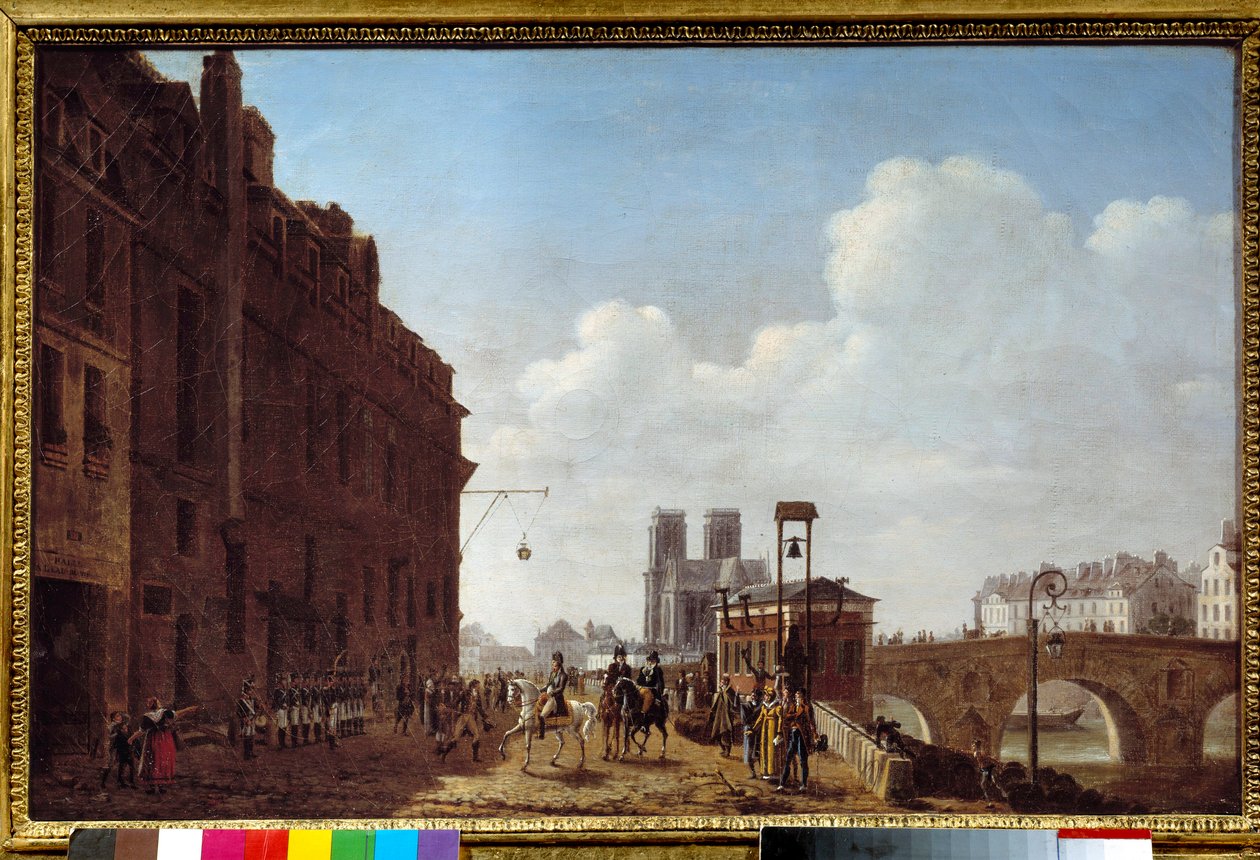 O Imperador Napoleão I (1769-1821) visitando a Halle a l