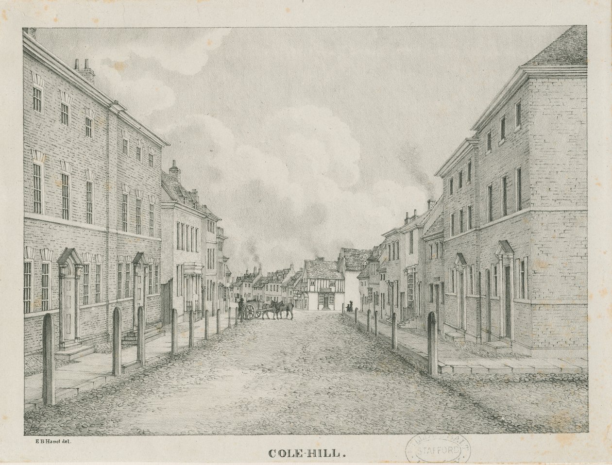 Tamworth - Cole-hill: litografia, nd [1796-1865] de Etienne Bruno Hamel