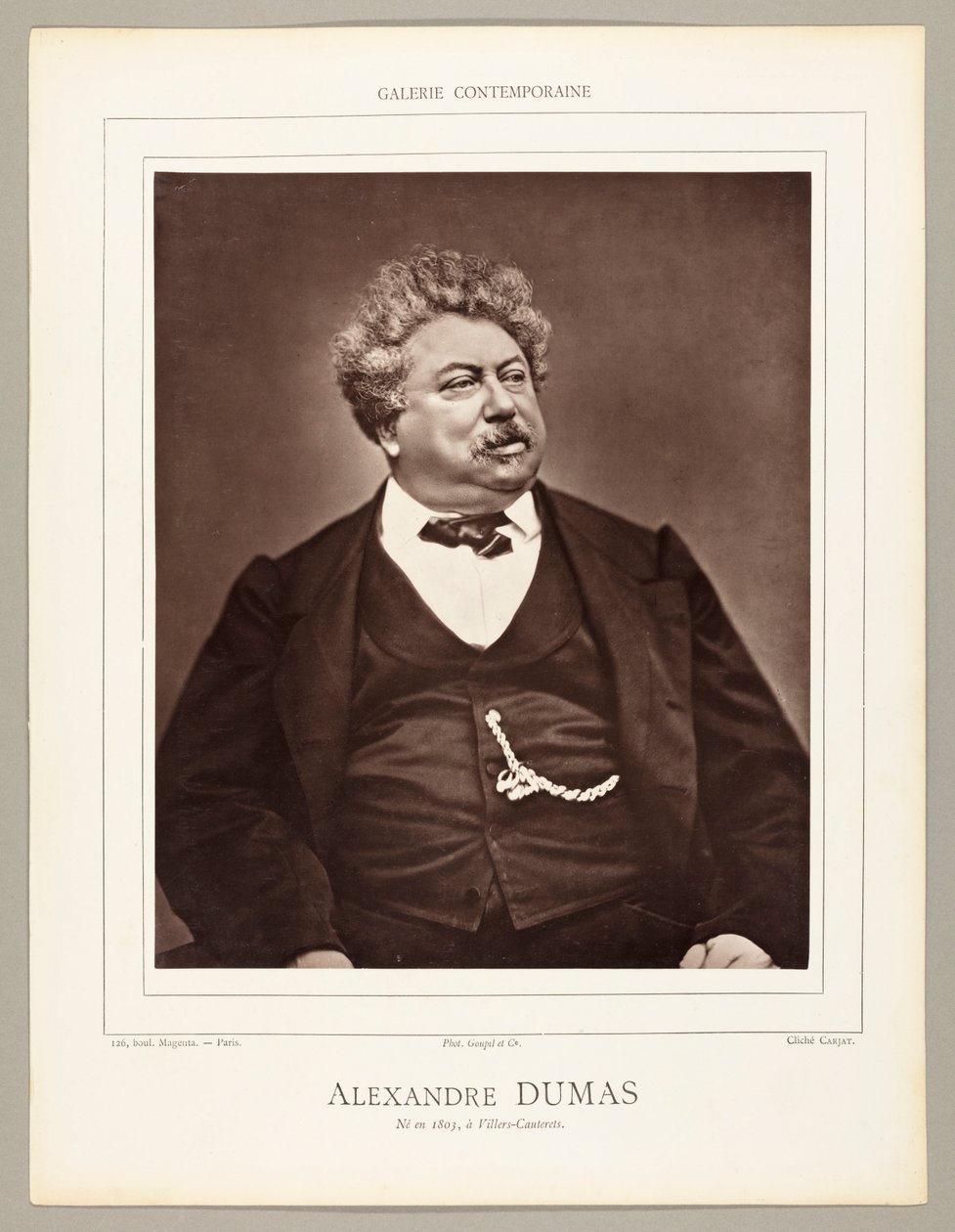 Alexandre Dumas (romancista e dramaturgo francês, 1802-1870) de Etienne Carjat