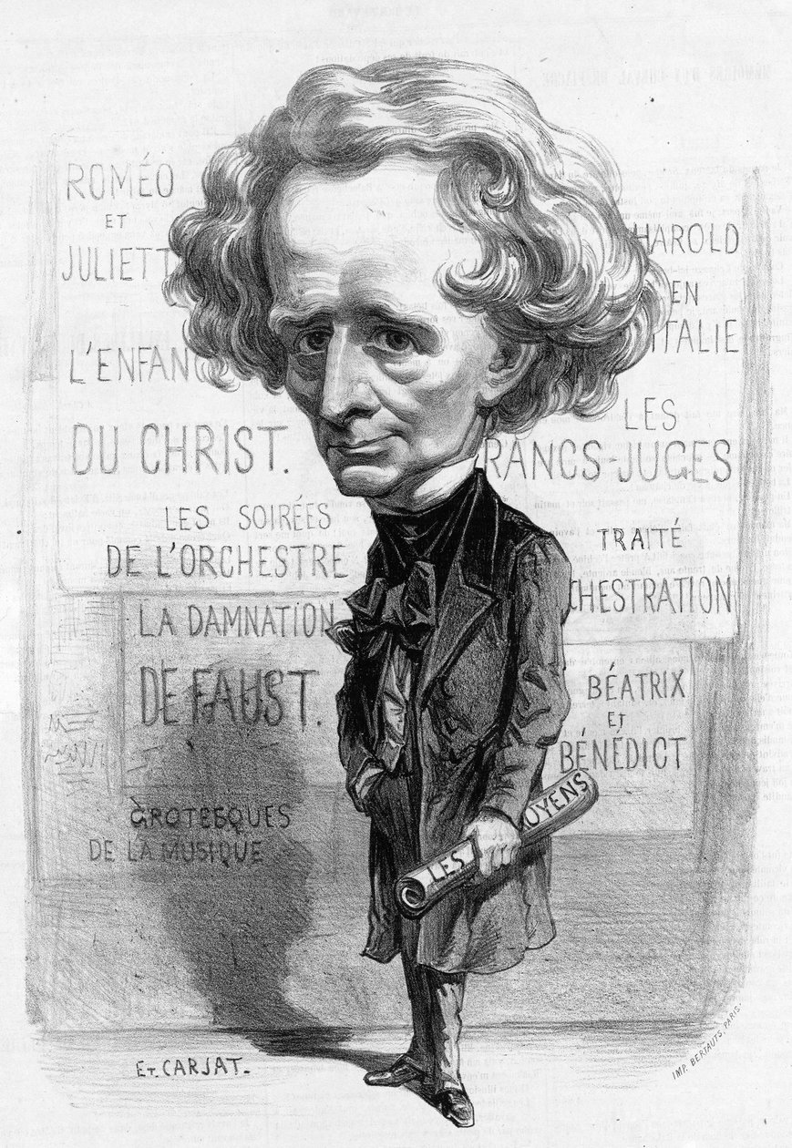 Caricatura de Berlioz por Étienne Carjat de Etienne Carjat