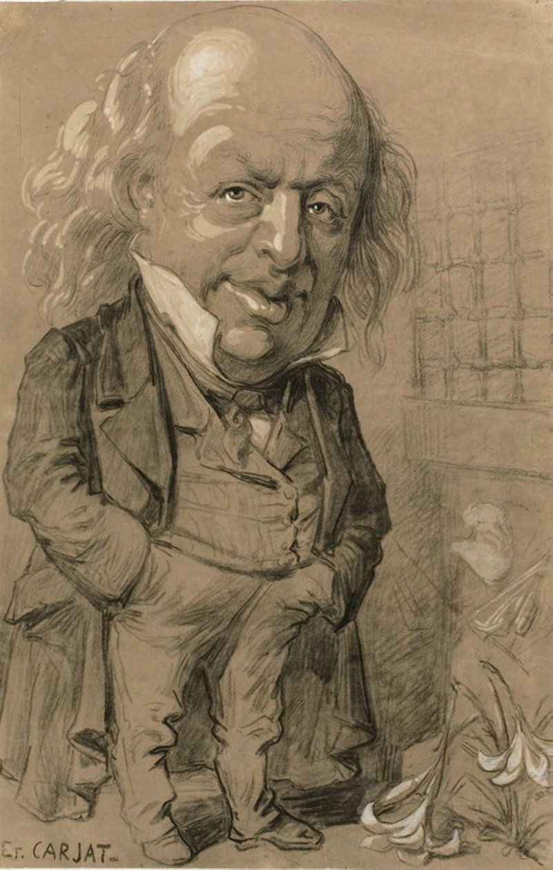 Retrato caricatural de Pierre-Jean de Beranger de Etienne Carjat
