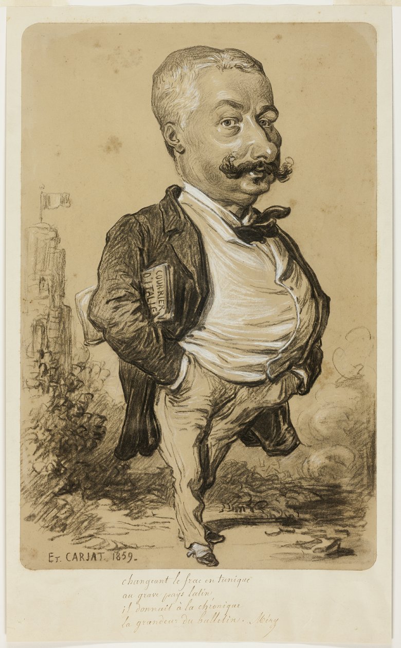 Caricatura de um homem de Etienne Carjat